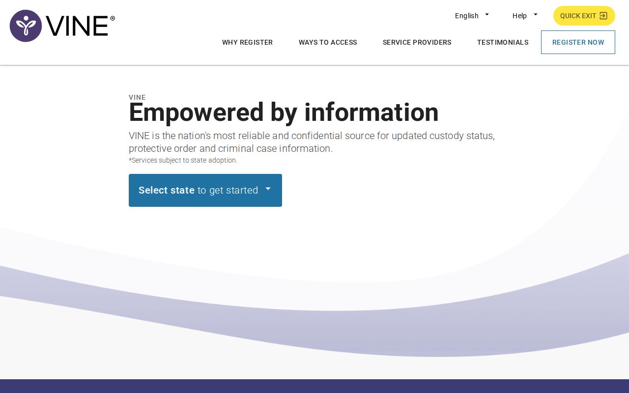 VINELink search interface used for Bay County custody checks